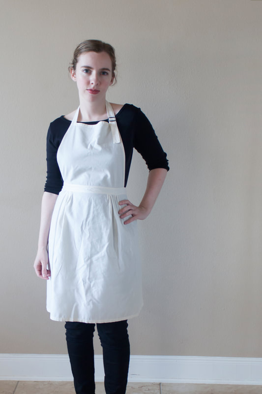 kitchen apron prototype sewing